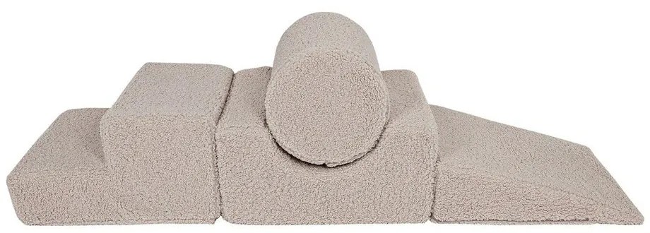 Szary tekstylny piankowy plac zabaw 4 szt. wysokość 30 cm 45x170 cm Montessori – Meowbaby