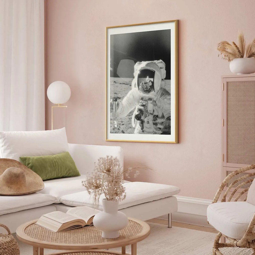 Plakat Zawód kosmonauta 60x90 cm z ramą złotą z marginesem ARTGEIST B