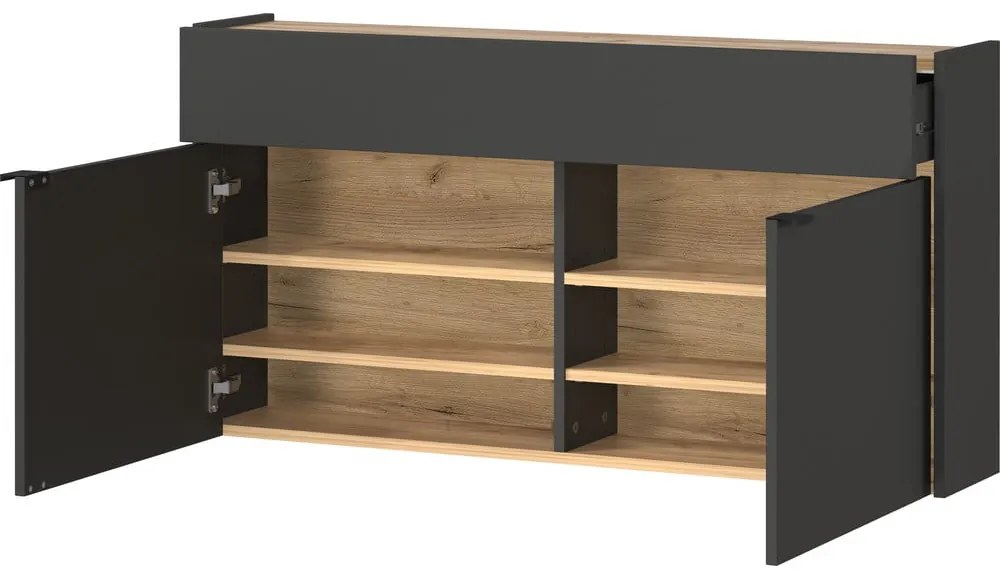 Antracytowa szafka 110x57x22 cm Ameca – Germania