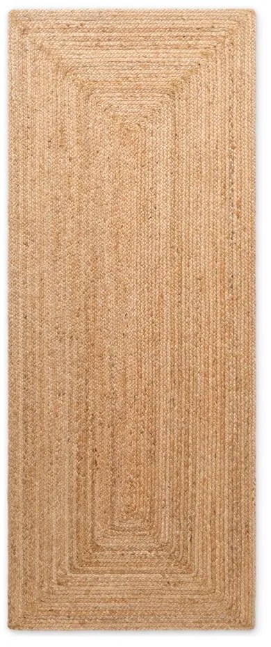 Chodnik z juty dwustronny/tkany ręcznie w naturalnym kolorze 80x200 cm Juno – Hanse Home
