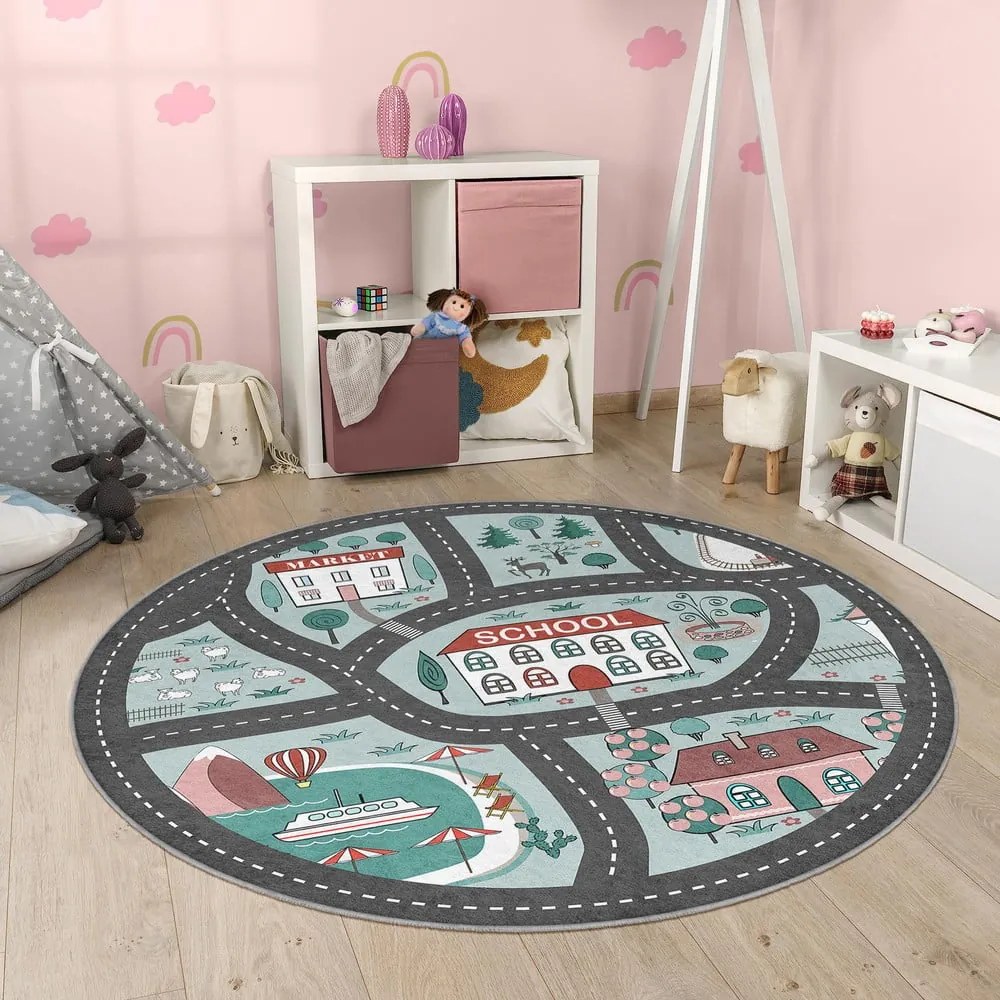 Dziecięcy dywan do zabawy odpowiedni do prania ø100 cm Happy Neighbourhood – Mila Home