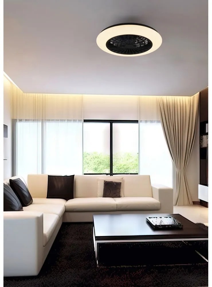 Lampa sufitowa LED w kolorze matowej czerni Stralsund – Reality