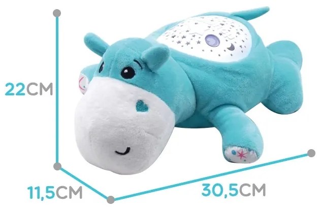 Woopie baby przytulanka projektor 2w1 usypiacz hipopotam