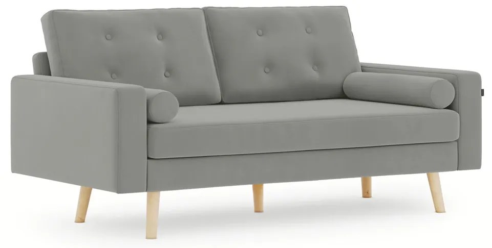 Szara sofa 3-osobowa MANDI VELVET