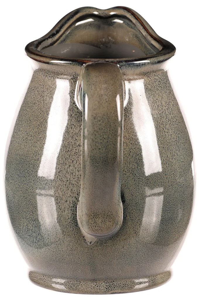 Ceramiczny dzbanek szary, 13 x 14 x 17 cm, mały, 17 cm