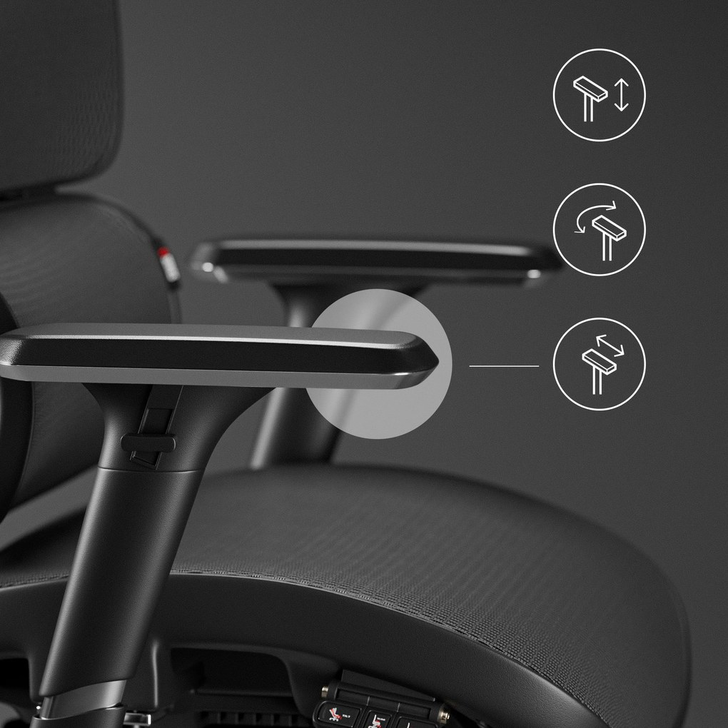 Fotel ergonomiczny Diablo V-Commander, czarno-szary