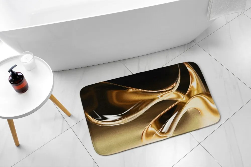 Dywanik do łazienki Dywanik do łazienki Złoto Abstrakcja