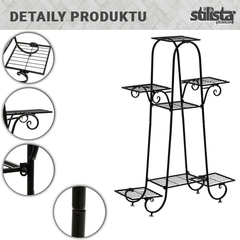 STILISTA Kwietnik, 102 x 76 x 24 cm, stal