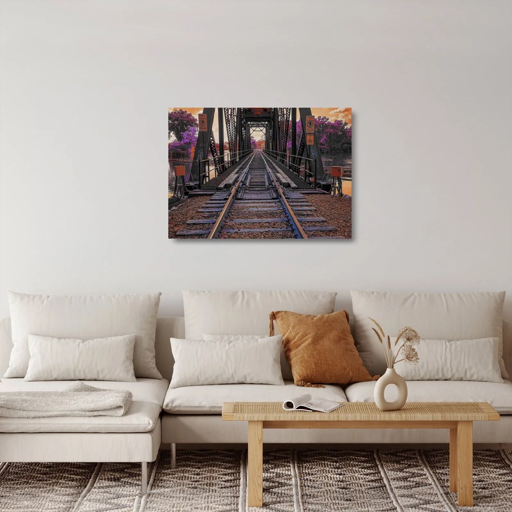 Obraz na szkle - most kolejowy (70x50 cm)