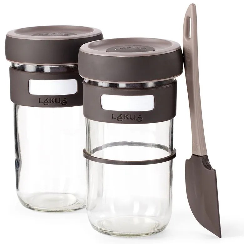 Zestaw do robienia zakwasu ze szpatułką 2 szt. 700 ml – Lékué