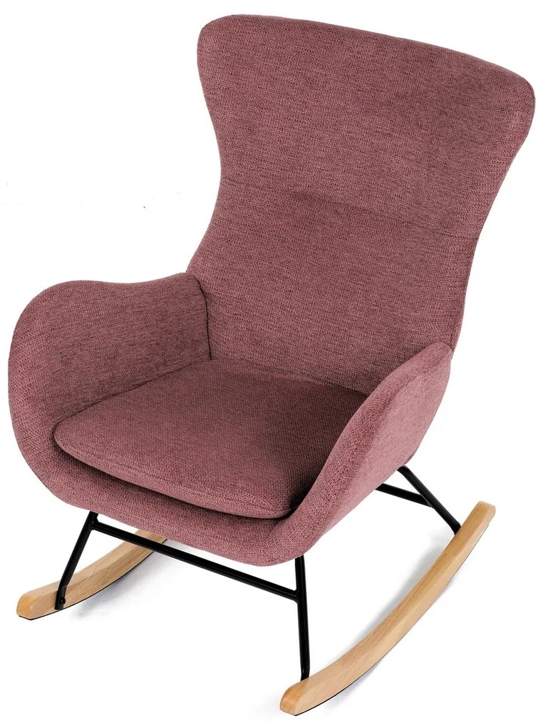 Fotel bujany PINK2, różowy