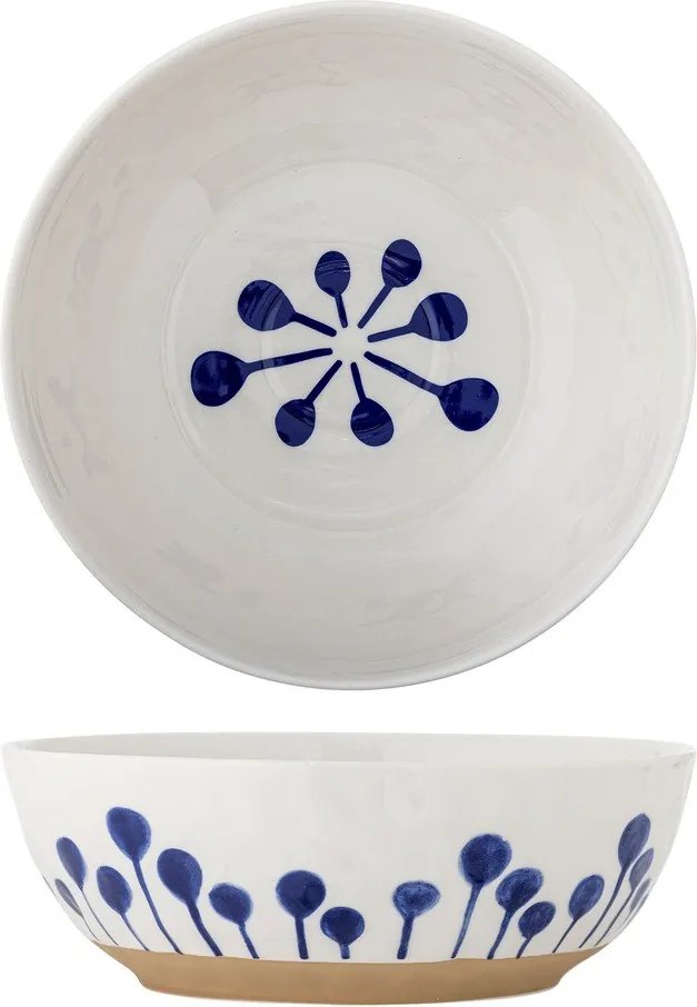 Biało-niebieska ceramiczna misa ø 28 cm Linora – Bloomingville