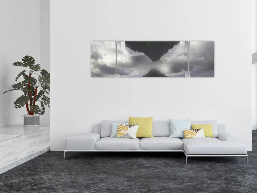 Obraz - Góry na Islandii, geometryczny kolaż (170x50 cm)