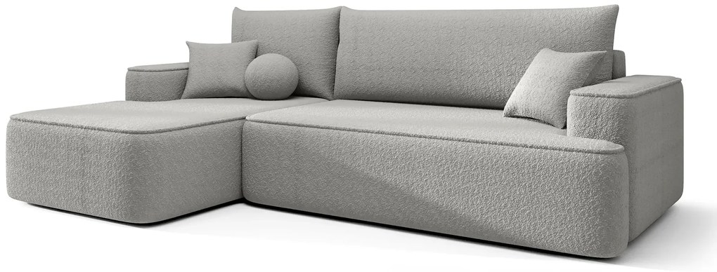 Szary nowoczesny narożnik w kształcie L D8-E73