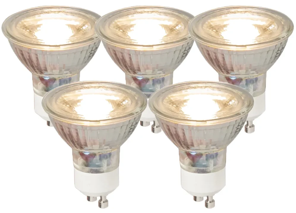 Zestaw 5 żarówek LED GU10 COB 5W 450lm 3000K