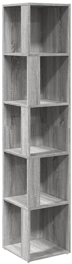 Otwarty wąski regał narożny szary dąb sonoma N0-T61