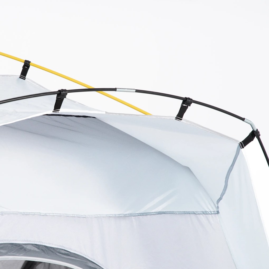 Outsunny Pop Up Namiot kopułowy dla 4 osób lekki, stabilny wodoodporny UV 50+ z drzwiami i oknami, plandeka