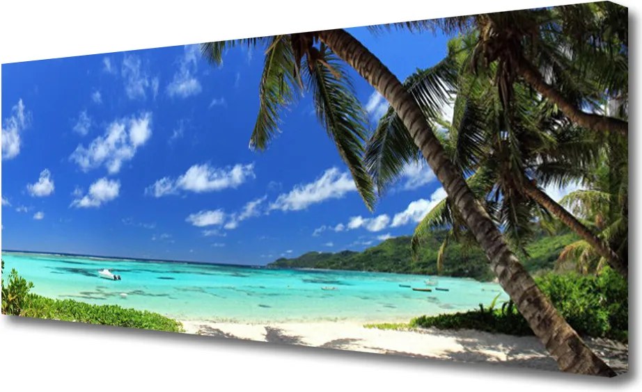 Obraz na płótnie Palmy nad Lazurowym Morzem