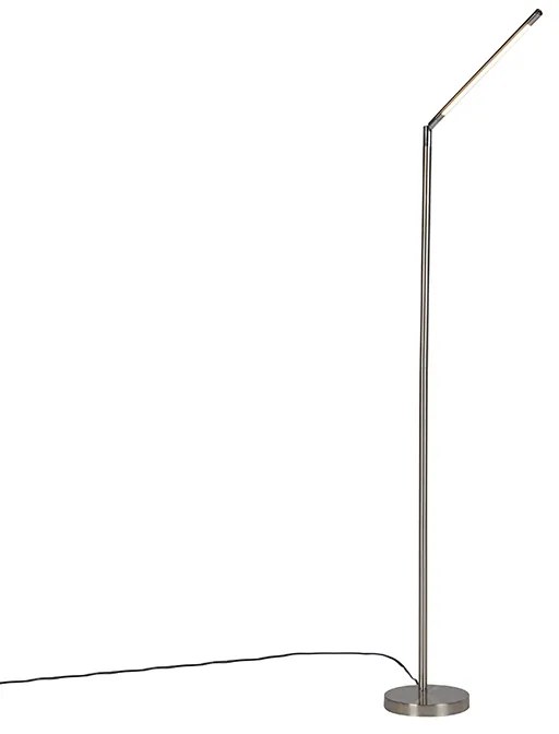 Nowoczesna lampa stojąca ze stali z wbudowanym LED - Berdien Nowoczesny Oswietlenie wewnetrzne