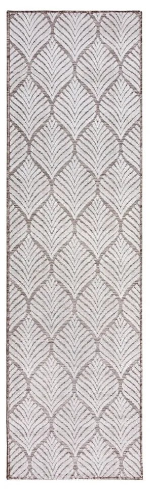 Dywan odpowiedni na zewnątrz w kolorze kości słoniowej 66x230 cm Elm Leaf – Flair Rugs