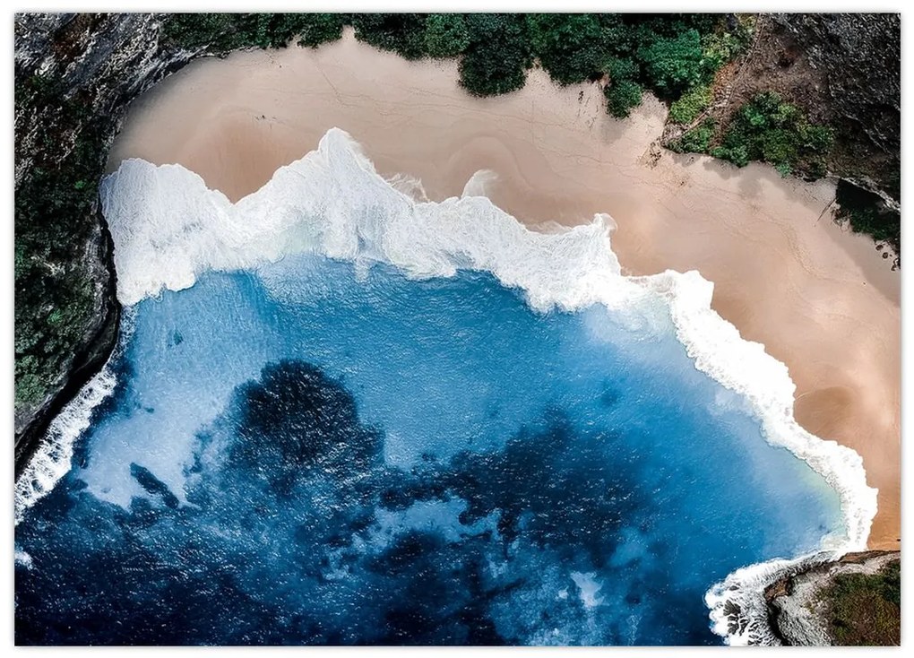 Obraz plaży Nusa Penida, Indonezja (70x50 cm)