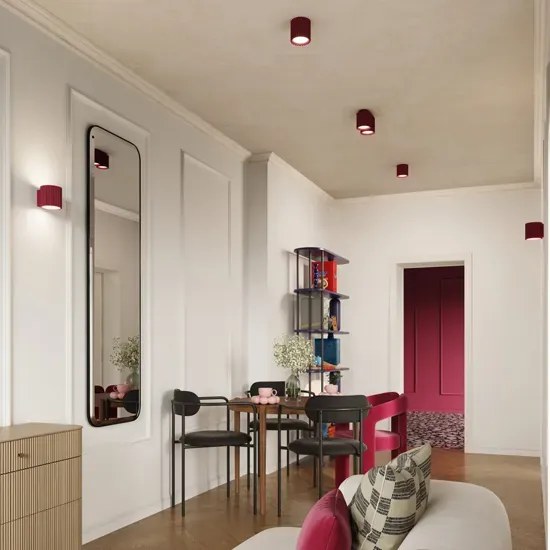 Burgundowy plafon sufitowy N8-W68