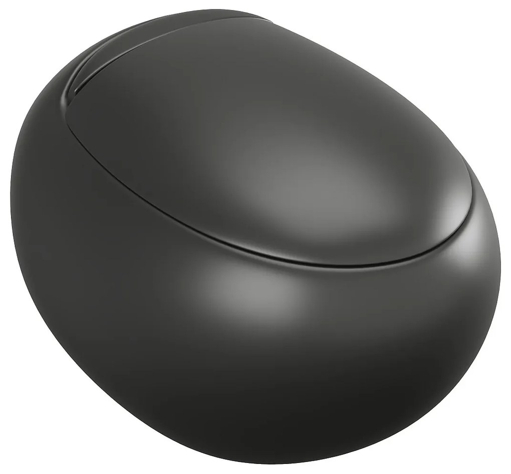 Toaleta podwieszana z czarnej matowej ceramiki - HURO II