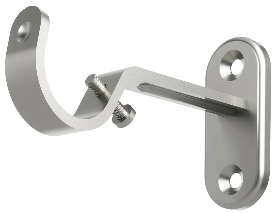 Stalowy regulowany karnisz w kolorze matowego srebra 107 - 305 cm Flute – Umbra