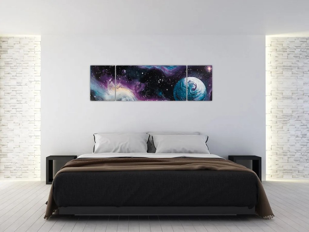 Obraz - Malowany wszechświat (170x50 cm)