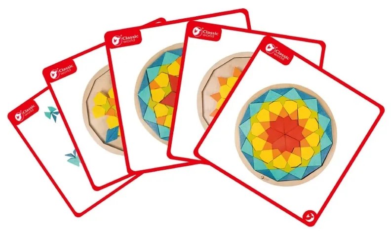 Classic world drewniane kolorowe klocki mandala