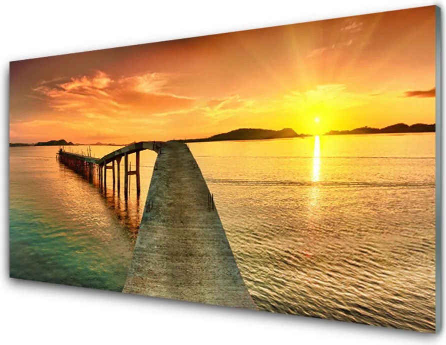 Panel Szklany do Kuchni Most Prowadzący ku Słońcu