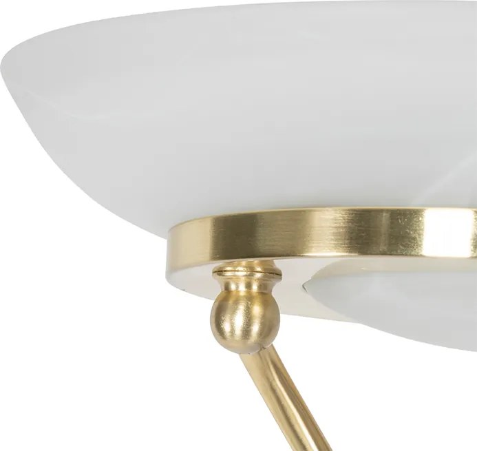 Lampa podłogowa mosiężna z lampką do czytania, w tym LED i ściemniacz - Empoli