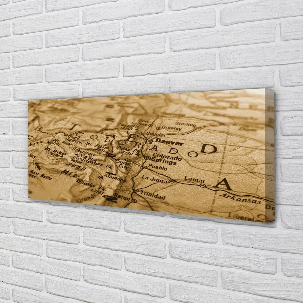 Obraz drukowany na płótnie Zabytkowa Mapa