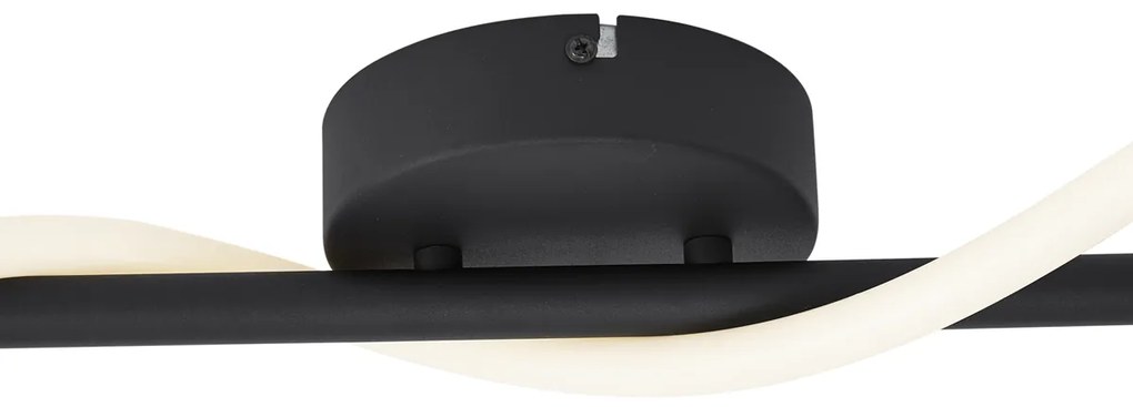 Nowoczesna lampa sufitowa czarna z wbudowaną diodą LED z 3-stopniową regulacją ściemniania - Keri Nowoczesny Oswietlenie wewnetrzne
