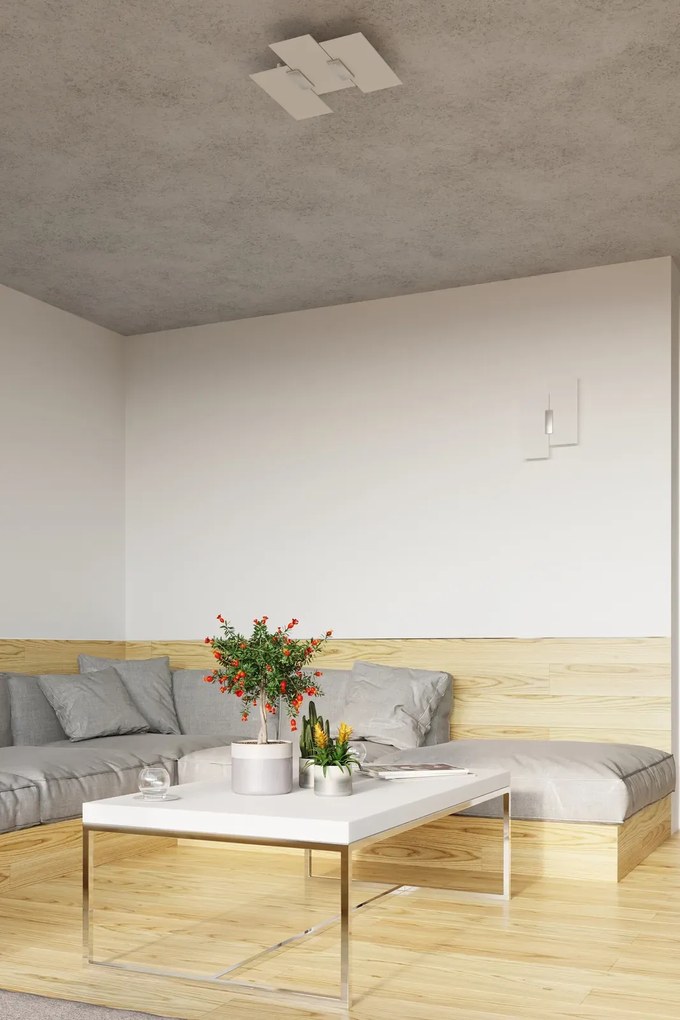 Plafon FABIANO szklany biały SOLLUX  LIGHTING