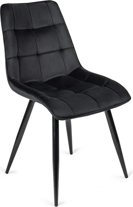 Zestaw Stół Prostokątny Rozkładany CLARK 120-160 cm Dąb Artisan/Czarny i 4 Krzesła Tapicerowane RIO Czarne