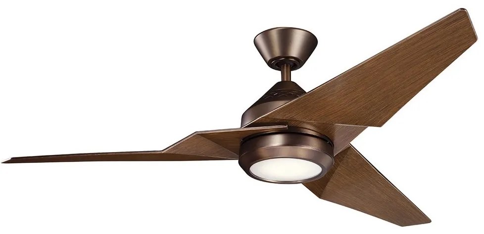 Kichler KLF-JADE-60-BB-LED Wentylator sufitowy 18W/230V brązowy z DO