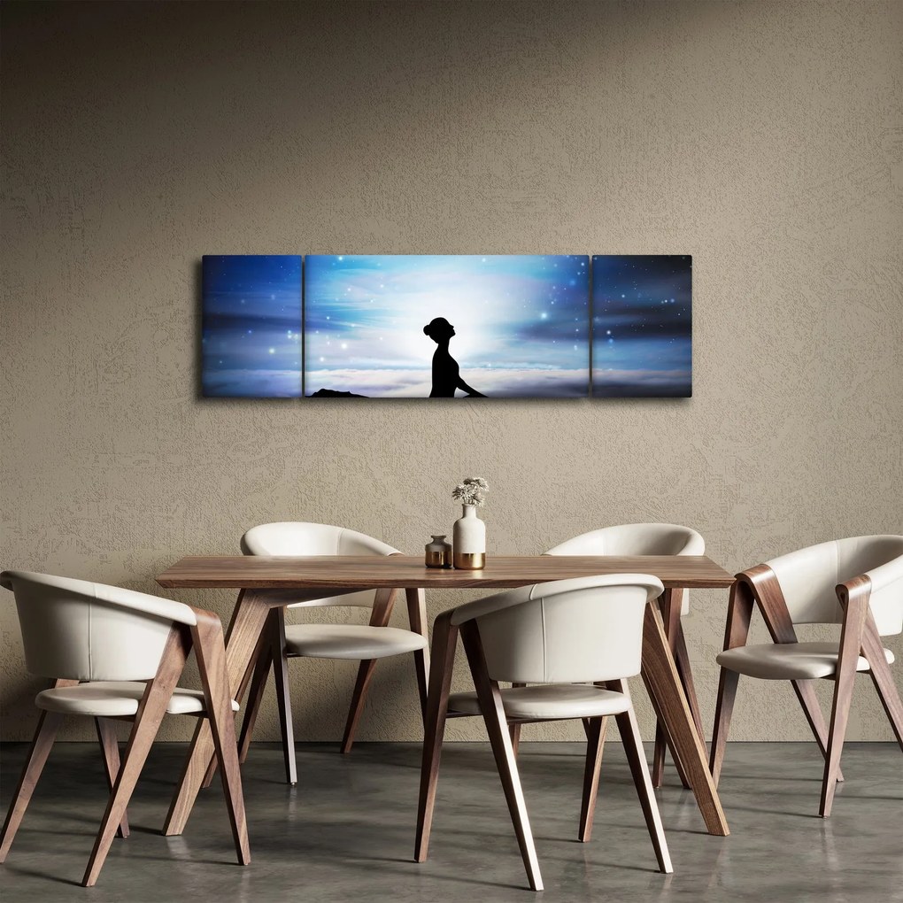 Obraz medytującej kobiety (170x50 cm)