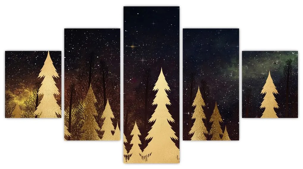 Obraz - Złota noc (125x70 cm)