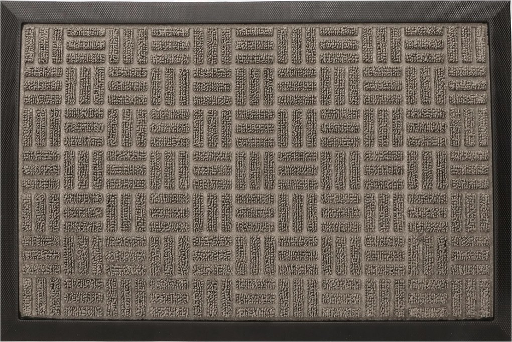 Wycieraczka 40x60cm oliwkowa materiałowa z gumowym spodem i krawędziami