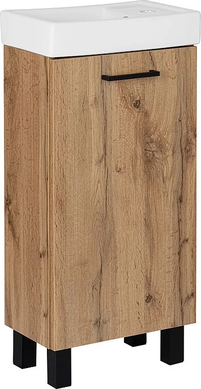 Zestaw Łazienkowy 50cm Dąb Wotan Szafka z Umywalką Lupo Wotan