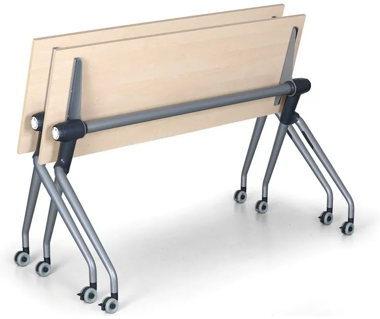 Stół ze składanym blatem TRAINING PLUS, 1450x450 mm, szary