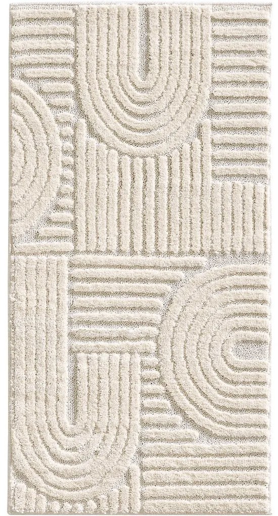 Dywan nowoczesny Art 3D kremowy 80 cm x 150 cm