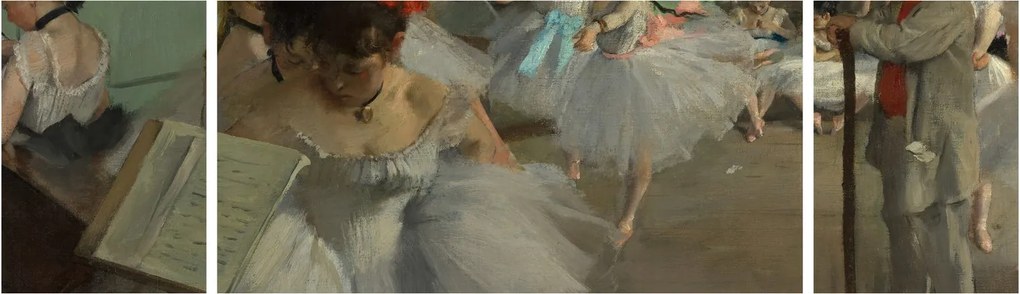 Obraz - Edgar Degas, The Dance Class, reprodukcje (170x50 cm)