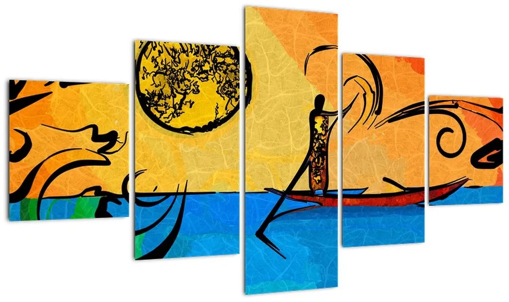 Obraz starożytnego obrazu (125x70 cm)