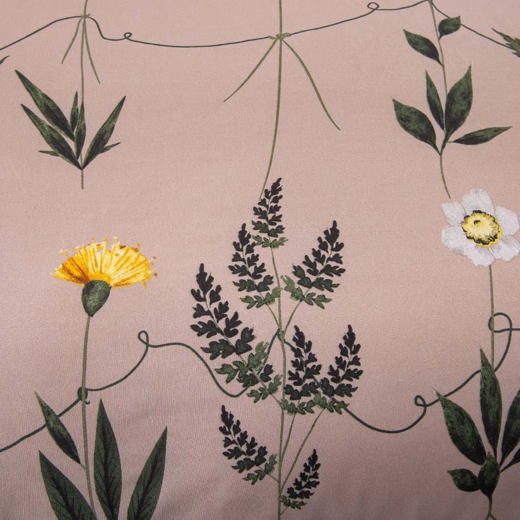 PrzytulneMieszkanie.pl PrzytulneMieszkanie.pl Pościel z mikrofibry ZIELNIK beżowa Rozmiar pościeli: 2 szt 70 x 90 cm | 200 x 220 cm