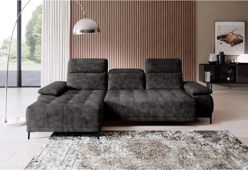 Narożnik FOCUS S z elektryczną regulacją siedziska w tkaninie Promocyjnej SALVADOR 16 WERSAL