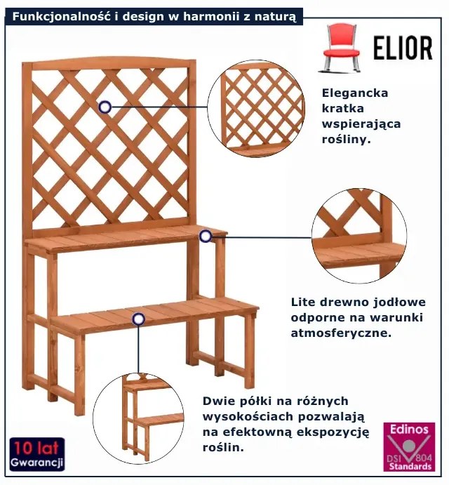 Brązowy ogrodowy kwietnik Z5-R52