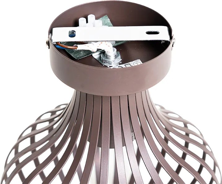 Nowoczesna lampa sufitowa brązowa 18 cm - Saffira