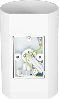 Okrągła designerska lampa ścienna biała - Sabbir